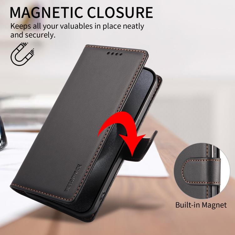 BETOPNICE Pearlescent RFID Vegan Leather Phone Case with Strap, For iPhone 8 Plus / 7 Plus