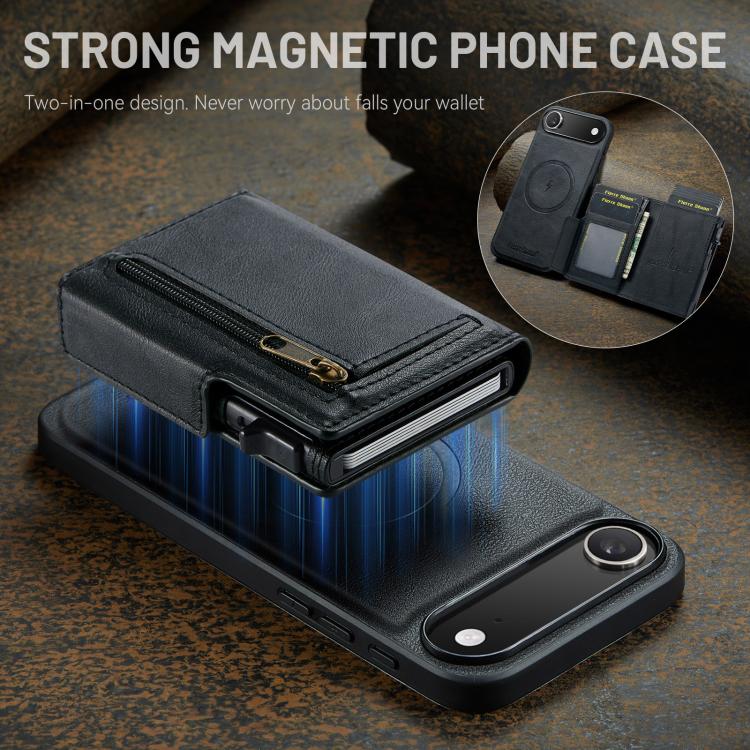Fierre Shann Oil Wax Vegan Leather Magnetic Card Holder Back Phone Case, For iPhone Air, For iPhone 16 Pro Max, For iPhone 16 Pro, For iPhone 16 Plus