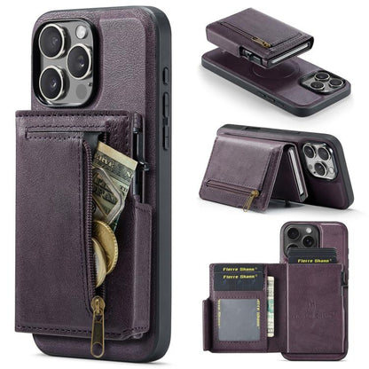 Fierre Shann Oil Wax Vegan Leather Magnetic Card Holder Back Phone Case, For iPhone Air, For iPhone 16 Pro Max, For iPhone 16 Pro, For iPhone 16 Plus