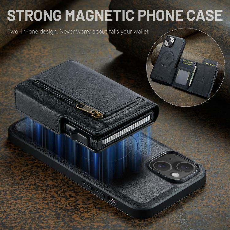 Fierre Shann Oil Wax Vegan Leather Magnetic Card Holder Back Phone Case, For iPhone 15, For iPhone 14 / 13, For iPhone 14 Pro, For iPhone 14 Pro Max