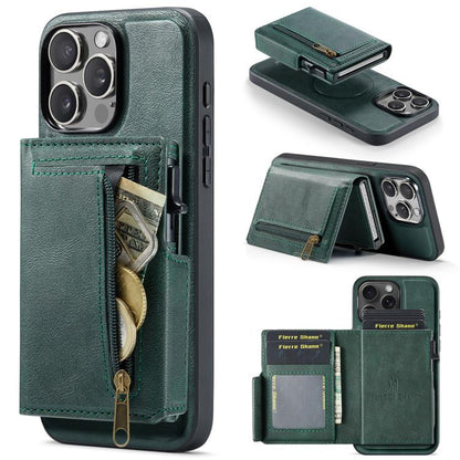 Fierre Shann Oil Wax Vegan Leather Magnetic Card Holder Back Phone Case, For iPhone 15, For iPhone 14 / 13, For iPhone 14 Pro, For iPhone 14 Pro Max