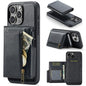 Fierre Shann Oil Wax Vegan Leather Magnetic Card Holder Back Phone Case, For iPhone 11 Pro Max, For iPhone 11, For iPhone 11 Pro