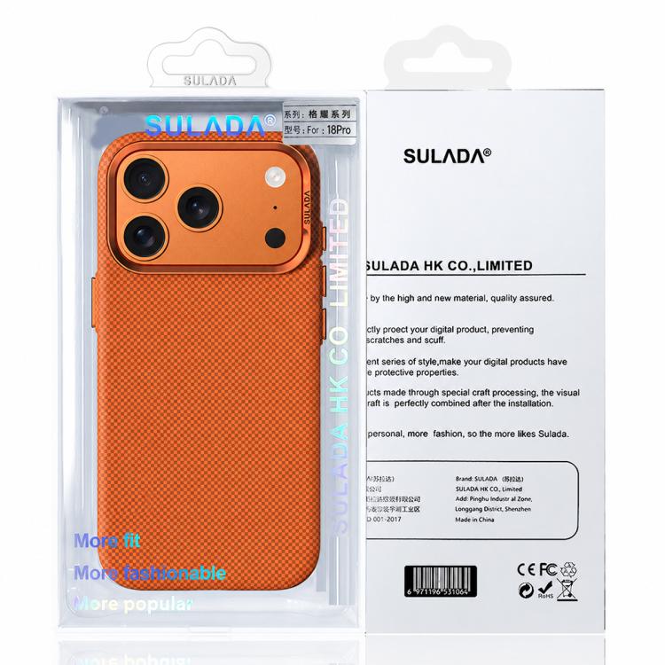 SULADA Kevlar Grid Patterned Skin Feel Phone Case, For iPhone 18 Pro, For iPhone 18 Pro Max, For iPhone 17 Pro Max, For iPhone 17 Pro, For iPhone 17, For iPhone 16 Pro Max, For iPhone 16 Pro