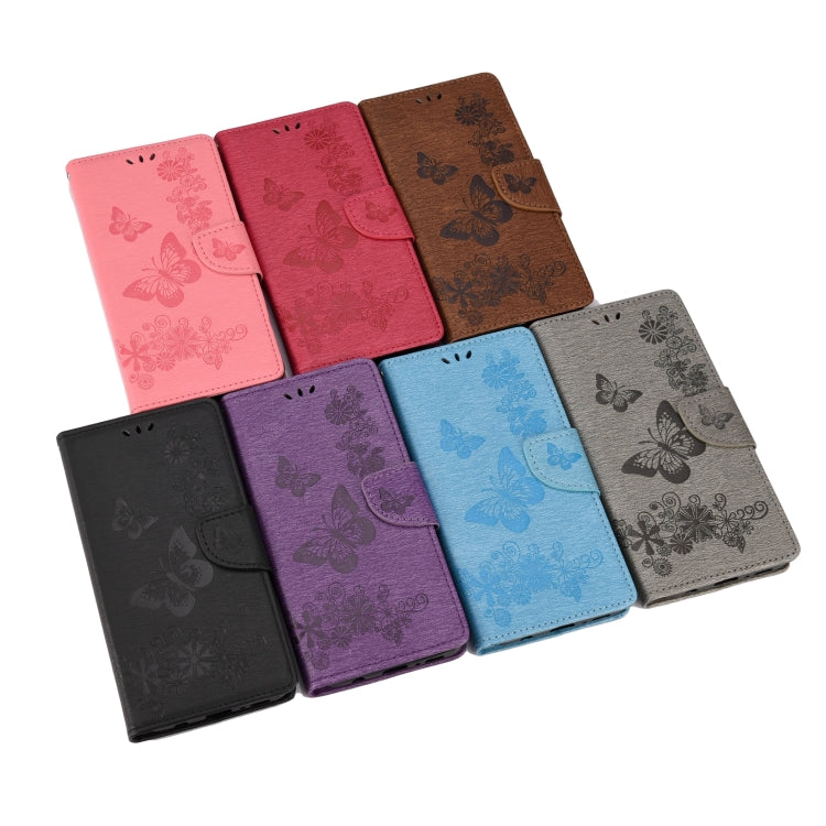 Butterflies Embossing Horizontal Flip Leather Case with Holder & Card Slots & Wallet