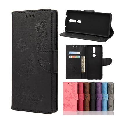 Butterflies Embossing Horizontal Flip Leather Case with Holder & Card Slots & Wallet