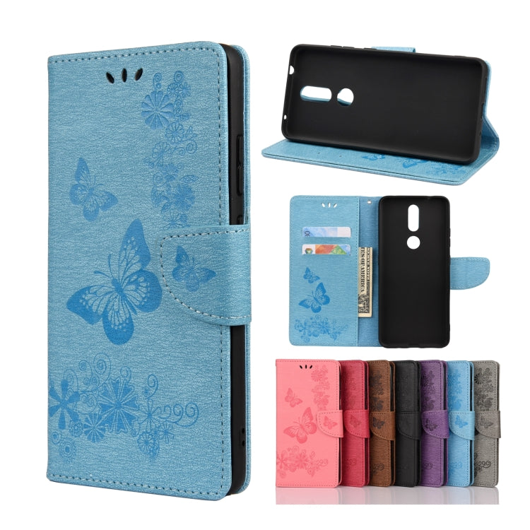 Butterflies Embossing Horizontal Flip Leather Case with Holder & Card Slots & Wallet