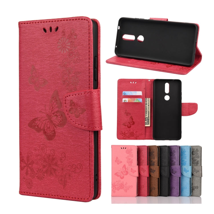 Butterflies Embossing Horizontal Flip Leather Case with Holder & Card Slots & Wallet