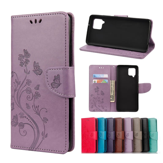 Butterfly Flower Pattern Horizontal Flip Leather Case with Holder & Card Slots & Wallet