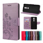 Butterfly Flower Pattern Horizontal Flip Leather Case with Holder & Card Slots & Wallet