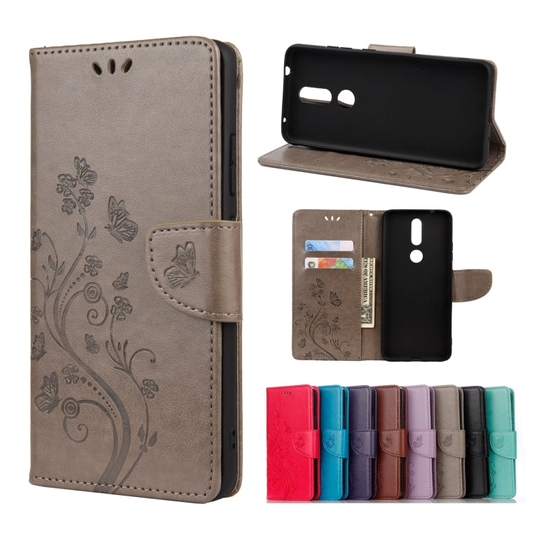 Butterfly Flower Pattern Horizontal Flip Leather Case with Holder & Card Slots & Wallet