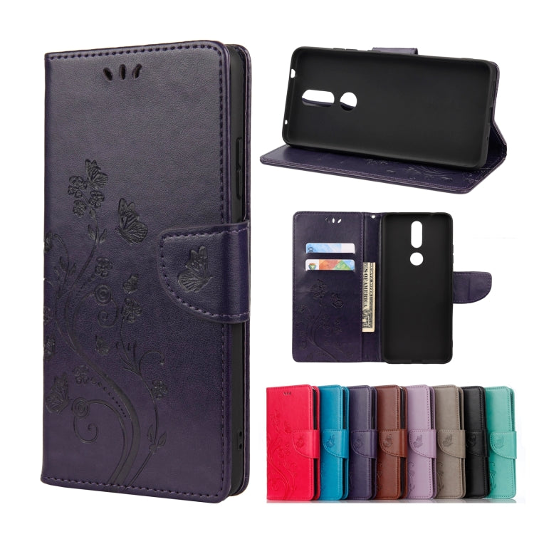 Butterfly Flower Pattern Horizontal Flip Leather Case with Holder & Card Slots & Wallet