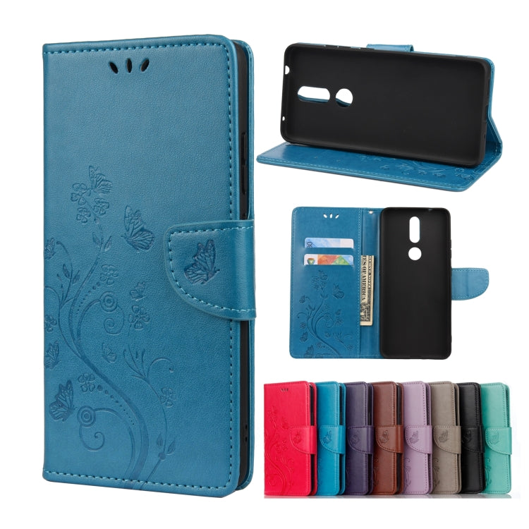 Butterfly Flower Pattern Horizontal Flip Leather Case with Holder & Card Slots & Wallet