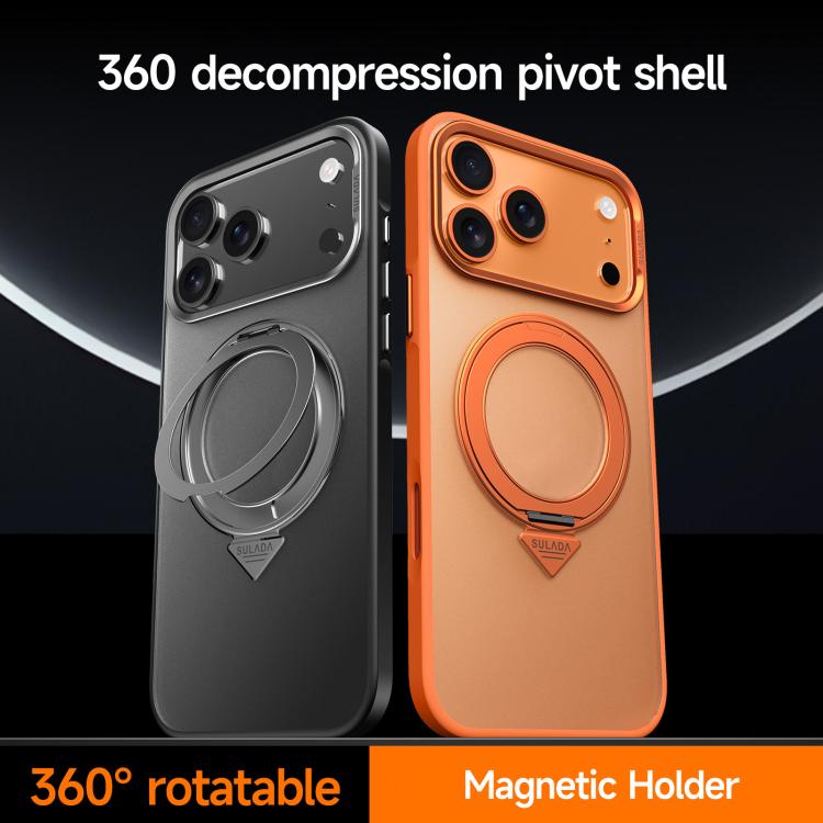 SULADA 360 Degree Rotation Holder Frosted Magnetic Phone Case, For iPhone 18 Pro / 17 Pro, For iPhone 18 Pro Max / 17 Pro Max, For iPhone 17