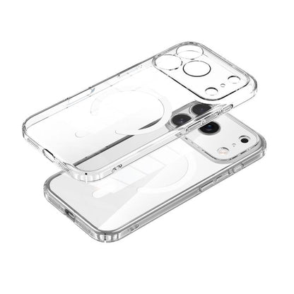 SULADA Crystal-Coated Clear Magnetic PC Hybrid TPU Phone Case, For iPhone 18 Pro, For iPhone 18 Pro Max, For iPhone 17 Pro Max, For iPhone 17 Pro, For iPhone 17, For iPhone Air