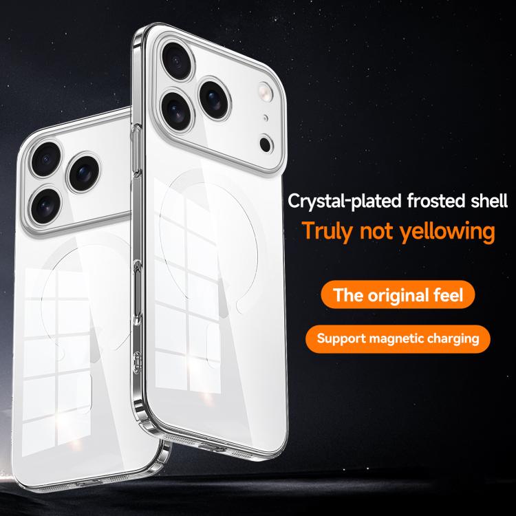 SULADA Crystal-Coated Clear Magnetic PC Hybrid TPU Phone Case, For iPhone 18 Pro, For iPhone 18 Pro Max, For iPhone 17 Pro Max, For iPhone 17 Pro, For iPhone 17, For iPhone Air