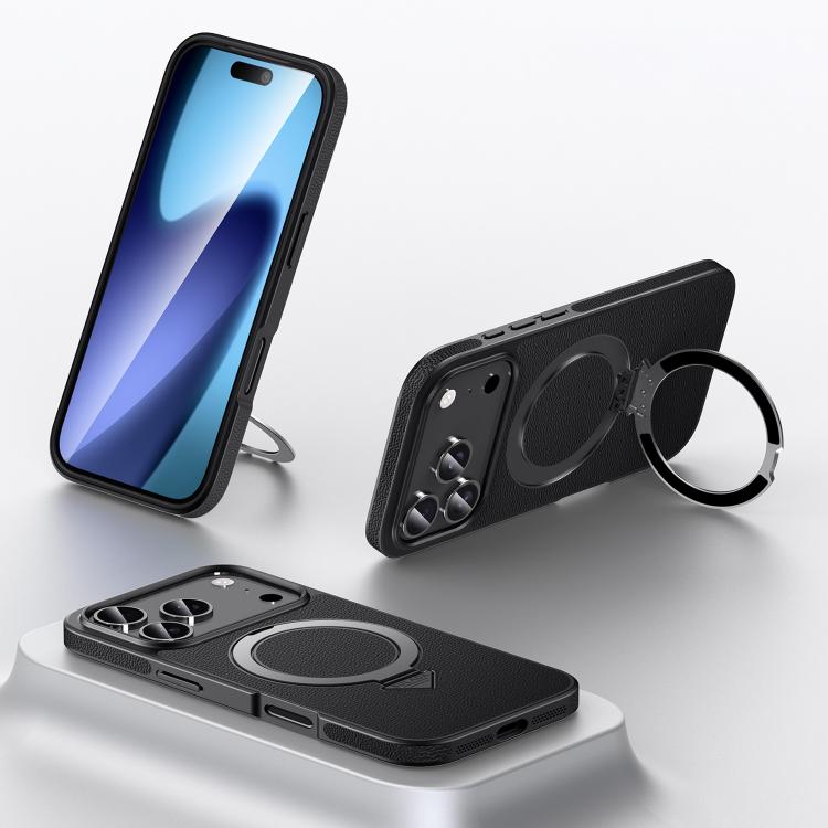 SULADA Top Grain Leather MagSafe Magnetic Holder Phone Case, For iPhone 18 Pro, For iPhone 18 Pro Max, For iPhone 17 Pro Max, For iPhone 17 Pro, For iPhone 17