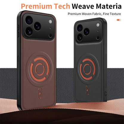 WANLONFENG Tech Fabric Texture Magnetic Phone Case with 2pcs Screen Films, For iPhone 18 Pro, For iPhone 18 Pro Max, For iPhone 17e / 16e, For iPhone 17 Pro Max
