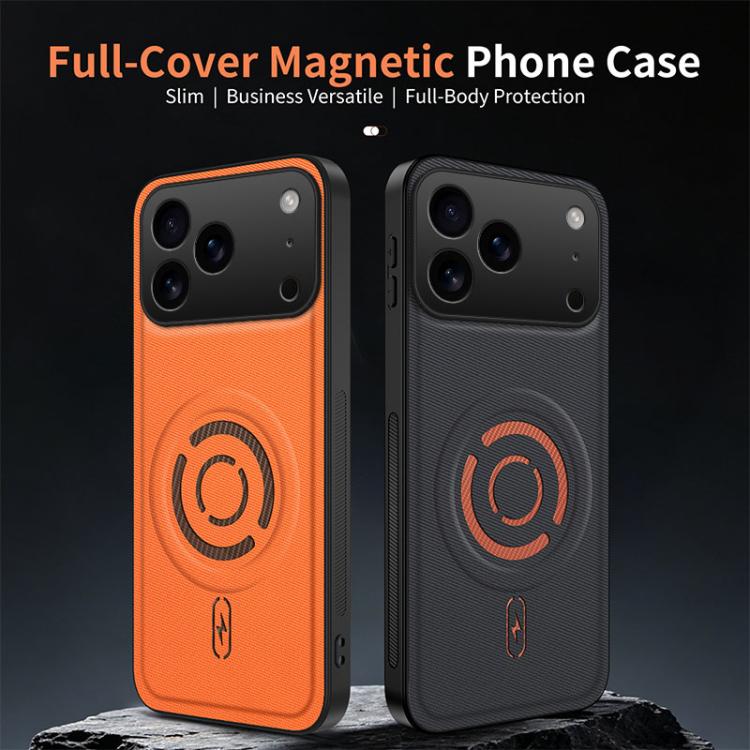 WANLONFENG Tech Fabric Texture Magnetic Phone Case with 2pcs Screen Films, For iPhone 18 Pro, For iPhone 18 Pro Max, For iPhone 17e / 16e, For iPhone 17 Pro Max