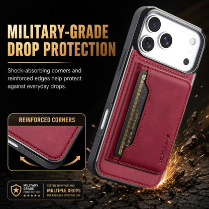 LC.IMEEKE L7 Series RFID Card Bag Magnetic Phone Case, For iPhone 18 Pro / 17 Pro, For iPhone 18 Pro Max / 17 Pro Max, For iPhone 17e / 16e, For iPhone 17