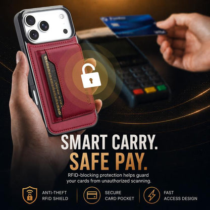 LC.IMEEKE L7 Series RFID Card Bag Magnetic Phone Case, For iPhone 18 Pro / 17 Pro, For iPhone 18 Pro Max / 17 Pro Max, For iPhone 17e / 16e, For iPhone 17