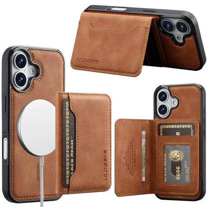 LC.IMEEKE L7 Series RFID Card Bag Magnetic Phone Case, For iPhone Air, For iPhone 16 Pro Max, For iPhone 16 Pro, For iPhone 16 Plus
