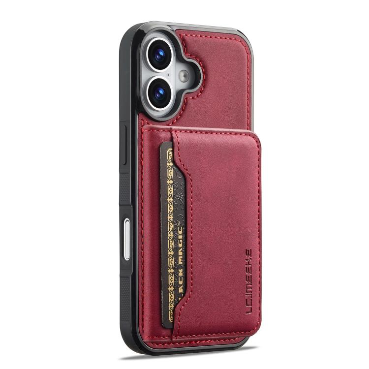 LC.IMEEKE L7 Series RFID Card Bag Magnetic Phone Case, For iPhone 16, For iPhone 15 Pro Max, For iPhone 15 Pro, For iPhone 15 Plus / 14 Plus