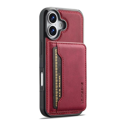 LC.IMEEKE L7 Series RFID Card Bag Magnetic Phone Case, For iPhone 16, For iPhone 15 Pro Max, For iPhone 15 Pro, For iPhone 15 Plus / 14 Plus