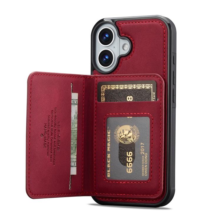 LC.IMEEKE L7 Series RFID Card Bag Magnetic Phone Case, For iPhone 16, For iPhone 15 Pro Max, For iPhone 15 Pro, For iPhone 15 Plus / 14 Plus