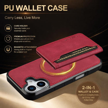 LC.IMEEKE L7 Series RFID Card Bag Magnetic Phone Case, For iPhone 16, For iPhone 15 Pro Max, For iPhone 15 Pro, For iPhone 15 Plus / 14 Plus