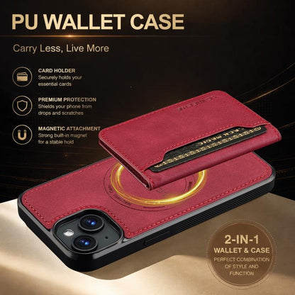 LC.IMEEKE L7 Series RFID Card Bag Magnetic Phone Case, For iPhone 15, For iPhone 14 / 13, For iPhone 14 Pro, For iPhone 14 Pro Max