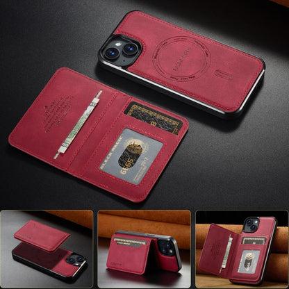 LC.IMEEKE L7 Series RFID Card Bag Magnetic Phone Case, For iPhone 15, For iPhone 14 / 13, For iPhone 14 Pro, For iPhone 14 Pro Max