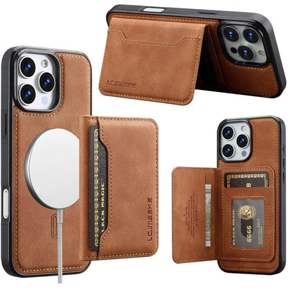 LC.IMEEKE L7 Series RFID Card Bag Magnetic Phone Case, For iPhone 12 Pro Max, For iPhone 11 Pro Max, For iPhone 11, For iPhone 11 Pro