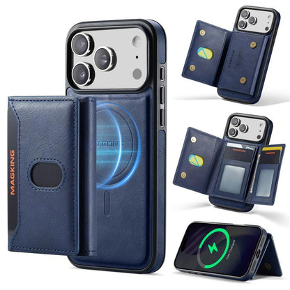 MAGKING K5 Series RFID Tri-fold Card Bag Detachable Magnetic Phone Case, For iPhone 18, For iPhone 18 Pro, For iPhone 18 Pro Max