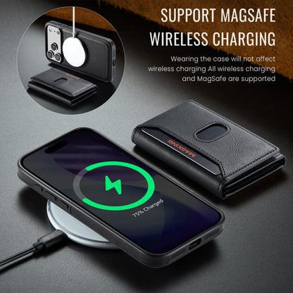 MAGKING K5 Series RFID Tri-fold Card Bag Detachable Magnetic Phone Case, For iPhone 17 Pro Max, For iPhone 17 Pro, For iPhone 17