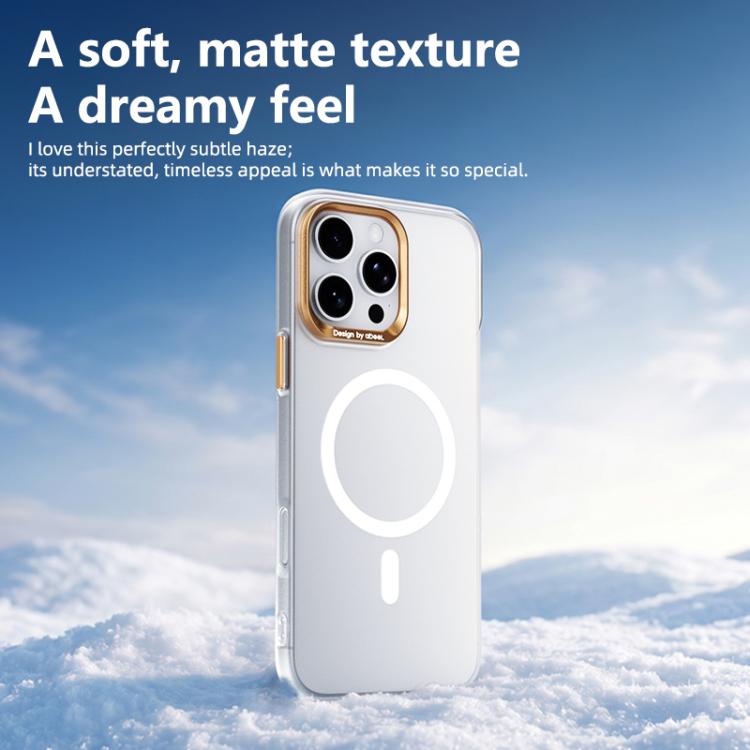 ABEEL Lightweight Semi Transparent Frosted Magnetic PC Phone Case, For iPhone 16 Pro, For iPhone 16