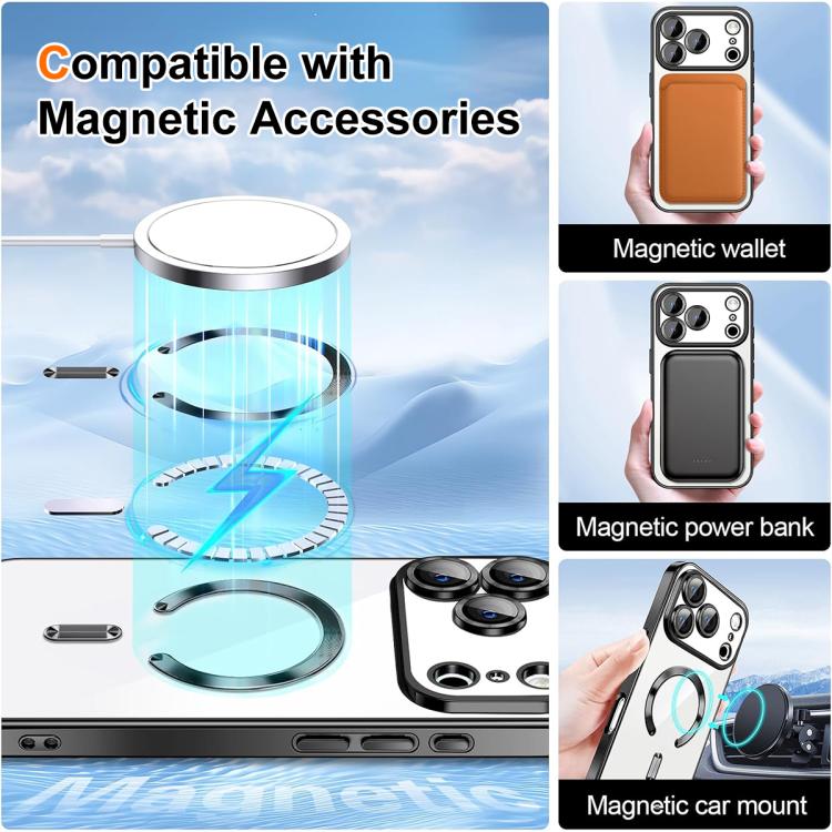 XDcase Electroplated TPU Magnetic Phone Case with Lens Film, For iPhone 17 Pro, For iPhone 17, For iPhone Air
