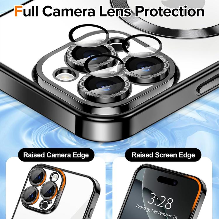 XDcase Electroplated TPU Magnetic Phone Case with Lens Film, For iPhone 16 Pro Max, For iPhone 16 Pro, For iPhone 16