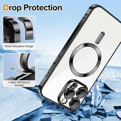 XDcase Electroplated TPU Magnetic Phone Case with Lens Film, For iPhone 16 Pro Max, For iPhone 16 Pro, For iPhone 16