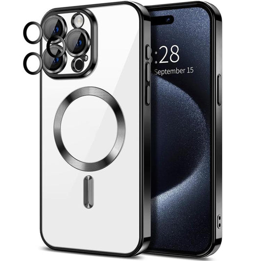 XDcase Electroplated TPU Magnetic Phone Case with Lens Film, For iPhone 15 Pro Max, For iPhone 15 Pro