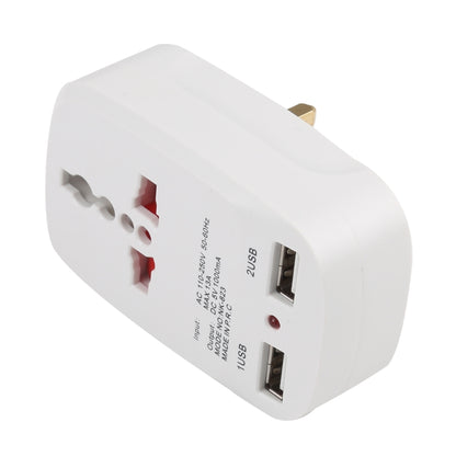 NK-823 2000W Dual USB Travel Charger Power Adapter Socket, UK Plug