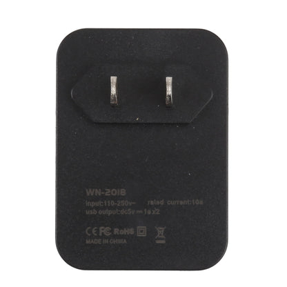 WN-2018 Dual USB Travel Charger Power Adapter Socket, US Plug, US Plug