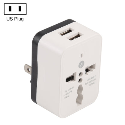WN-2018 Dual USB Travel Charger Power Adapter Socket, US Plug, US Plug