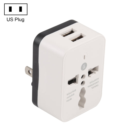 WN-2018 Dual USB Travel Charger Power Adapter Socket, US Plug, US Plug