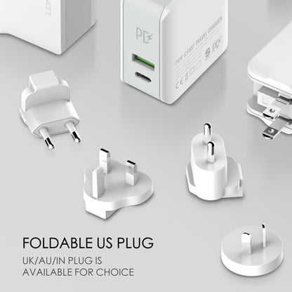 LDNIO A4403C 30W PD + Auto-id Foldable Fast Travel Charger with 1m Micro USB Cable, EU Plug, with Micro USB Cable