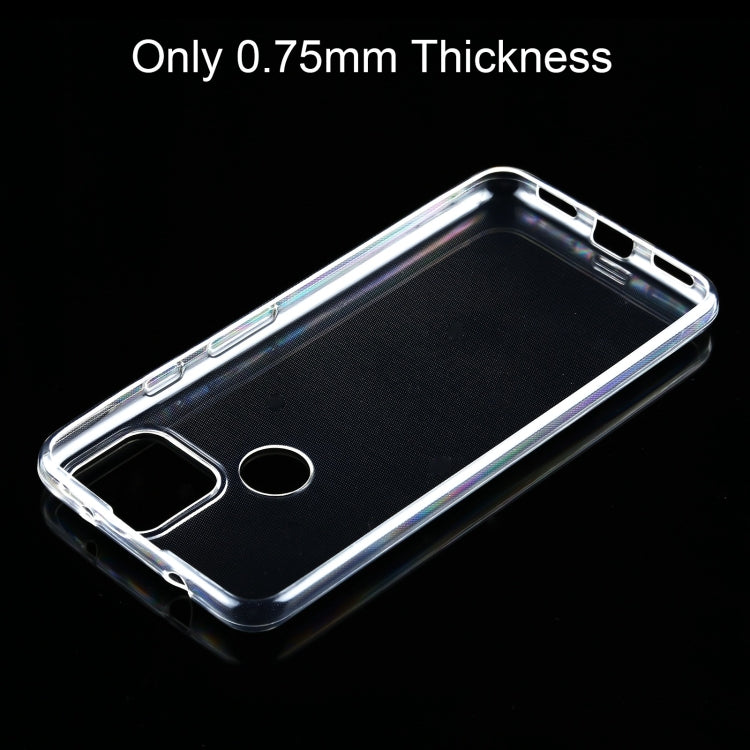 For Google Pixel 5A 5G 0.75mm Ultra-thin Transparent TPU Soft Protective Case