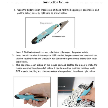 2.4GHz Innovative Pen-style Handheld Wireless Smart Mouse for PC Laptop