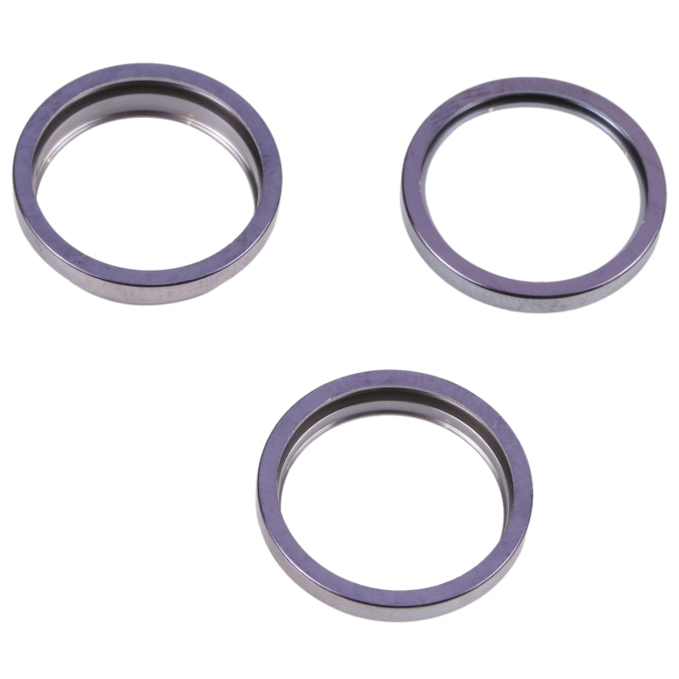 For iPhone 14 Pro 3PCS Rear Camera Glass Lens Metal Outside Protector Hoop Ring, For iPhone 14 Pro