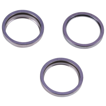 For iPhone 14 Pro 3PCS Rear Camera Glass Lens Metal Outside Protector Hoop Ring, For iPhone 14 Pro