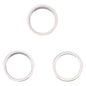 For iPhone 14 Pro Max 3PCS Rear Camera Glass Lens Metal Outside Protector Hoop Ring, For iPhone 14 Pro Max