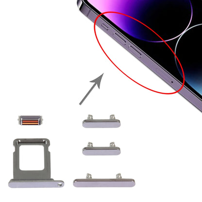 SIM Card Tray + Side Keys for iPhone 14 Pro Max, For iPhone 14 Pro Max (Purple), For iPhone 14 Pro Max(Single card), For iPhone 14 Pro Max